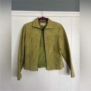Women's Green Suede Leather Jacket